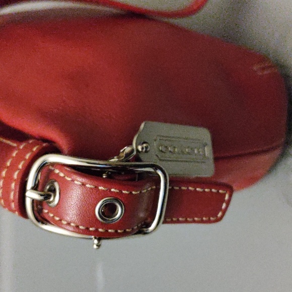 COACH Rare Vintage Mini Red Leather Handbag - Picture 2 of 10
